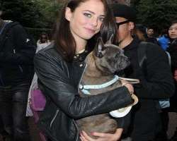 She is very fond of animals and has a dog named Arnie, which is a French bulldog She is very fond of animals and has a dog named Arnie, which is a French bulldog.